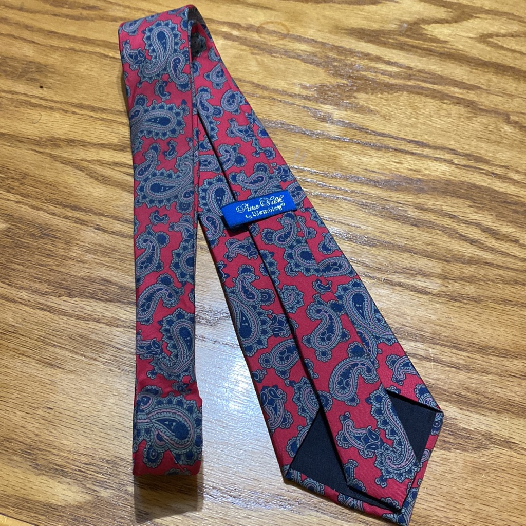 Pure Silk Wembley RedBlue Paisley Silk Tie